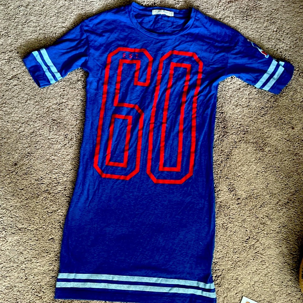Junk Food - Patriots form fitting t shirt dress - size xsmall
